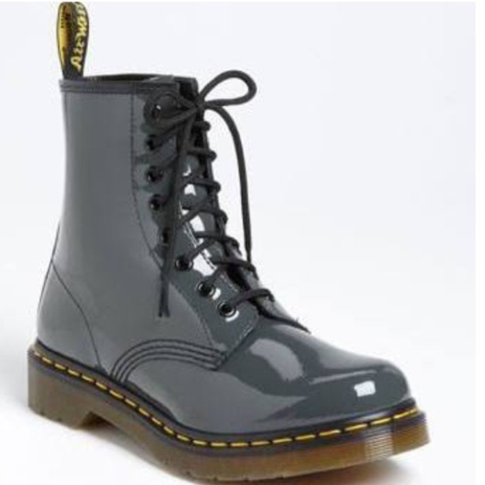 excellent used condition patent grey doc martins